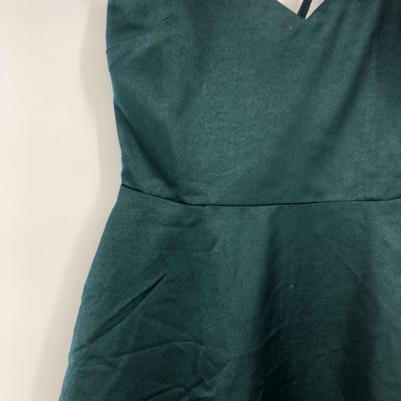 Altar'd State Dark Teal Skater Mini Dress Small - Picture 6 of 6